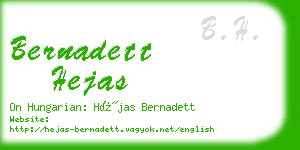 bernadett hejas business card